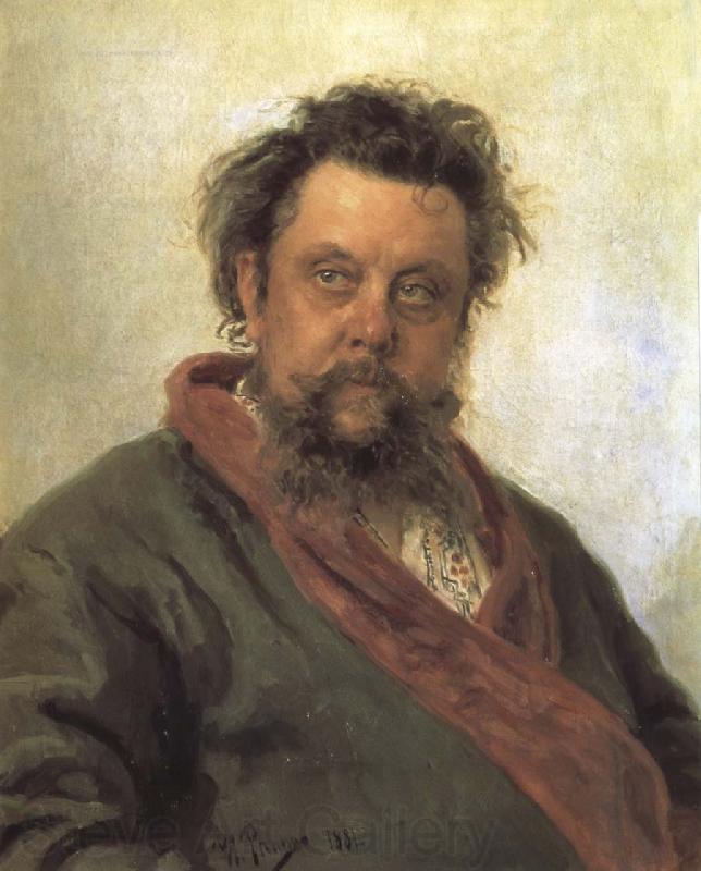 Ilya Repin Portrait of Modest Mussorgsky